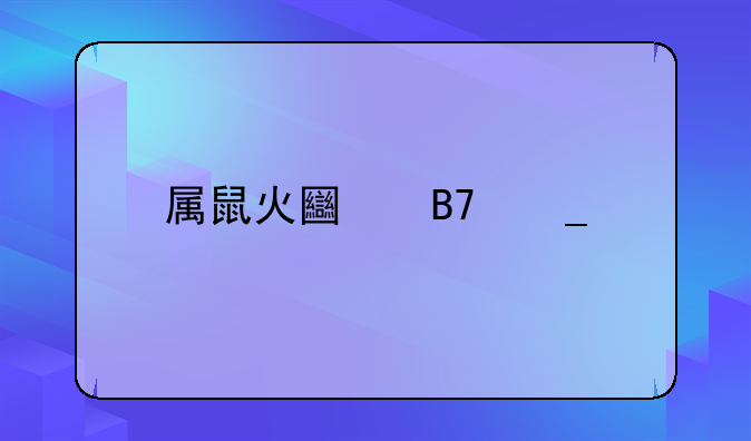 属鼠火土名字大全