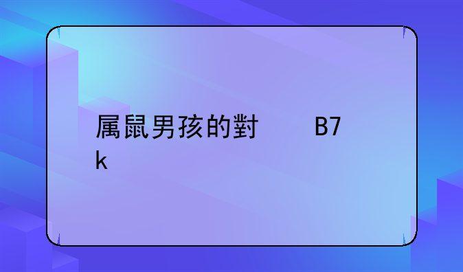 属鼠男孩的小名多米