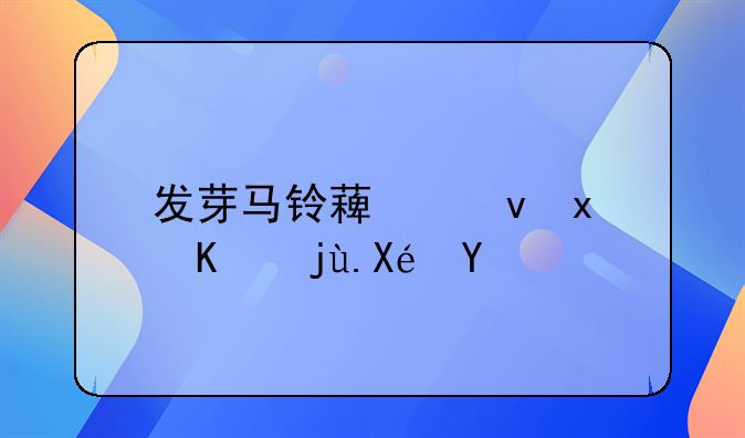 发芽马铃薯食物中毒原因