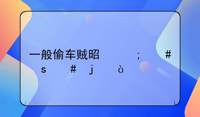 一般偷车贼是怎么作案的？
