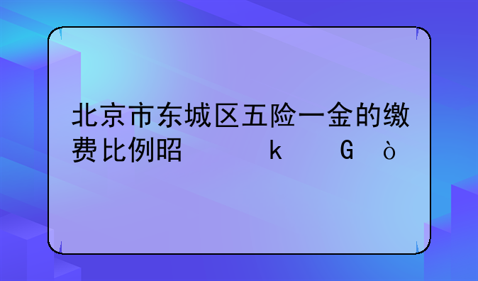 北京市东城区五险一金的缴费比例是多少？