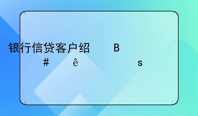 银行信贷客户经理年终个人工作总结