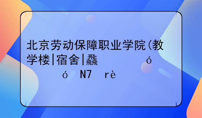 北京劳动保障职业学院(教学楼|宿舍|食堂|超市|操场)